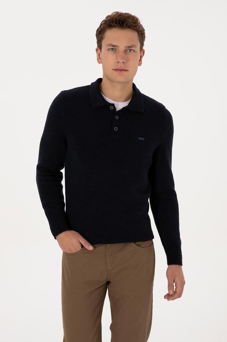 Erkek Lacivert Kazak