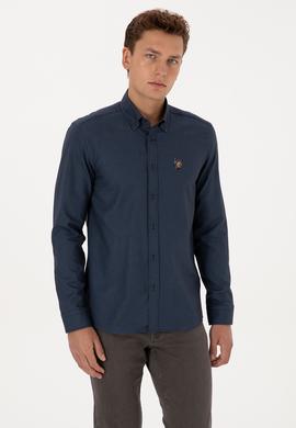 Erkek Açık Lacivert Uzun Kollu Gömlek - 50308252001