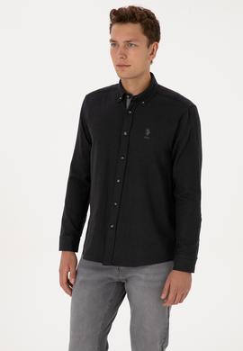 Erkek Siyah Uzun Kollu Gömlek - 50308473005