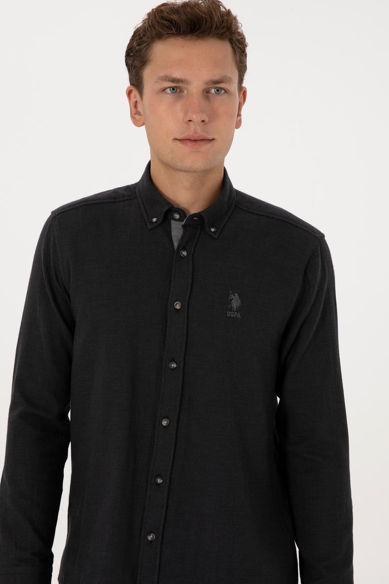 Erkek Siyah Uzun Kollu Gömlek - 50308473005