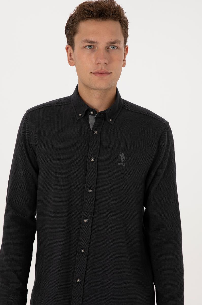 Erkek Siyah Uzun Kollu Gömlek