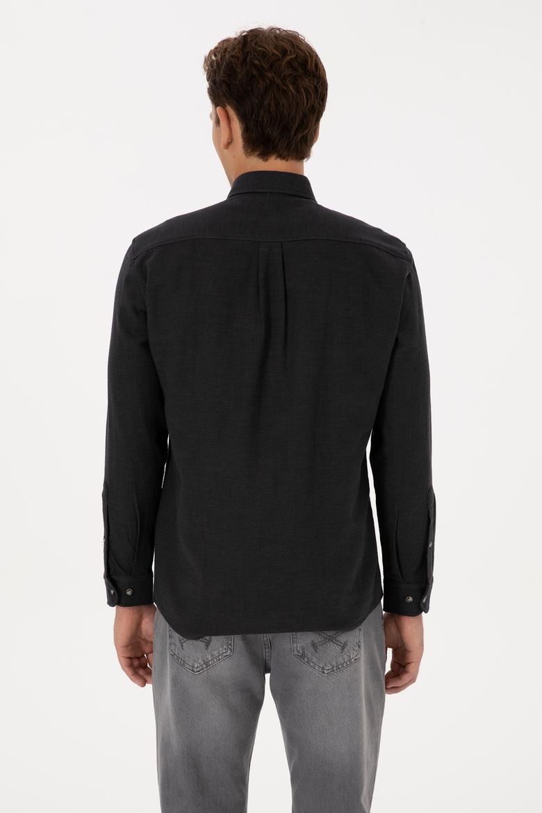 Erkek Siyah Uzun Kollu Gömlek - 50308473005