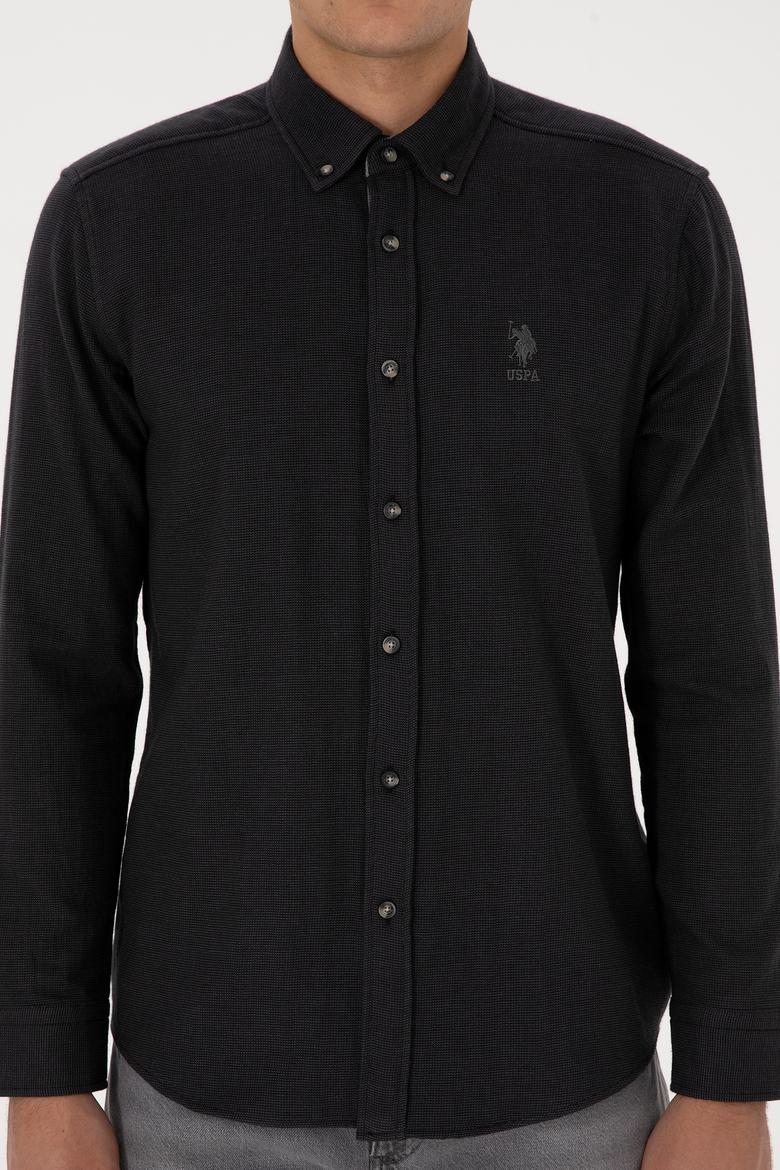 Erkek Siyah Uzun Kollu Gömlek - 50308473005