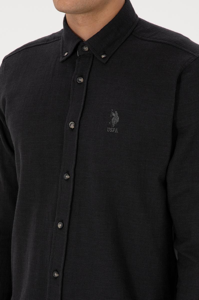 Erkek Siyah Uzun Kollu Gömlek