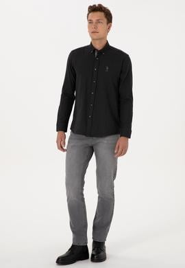 Erkek Siyah Uzun Kollu Gömlek - 50308473005