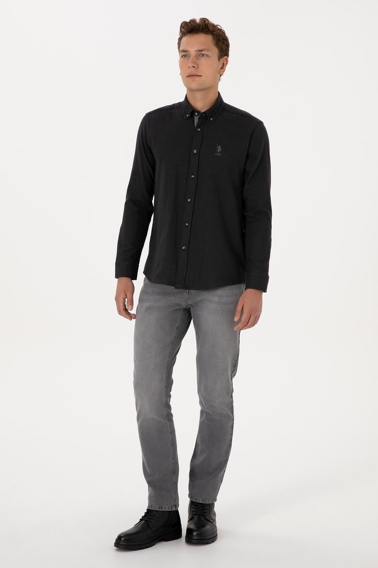 Erkek Siyah Uzun Kollu Gömlek - 50308473005