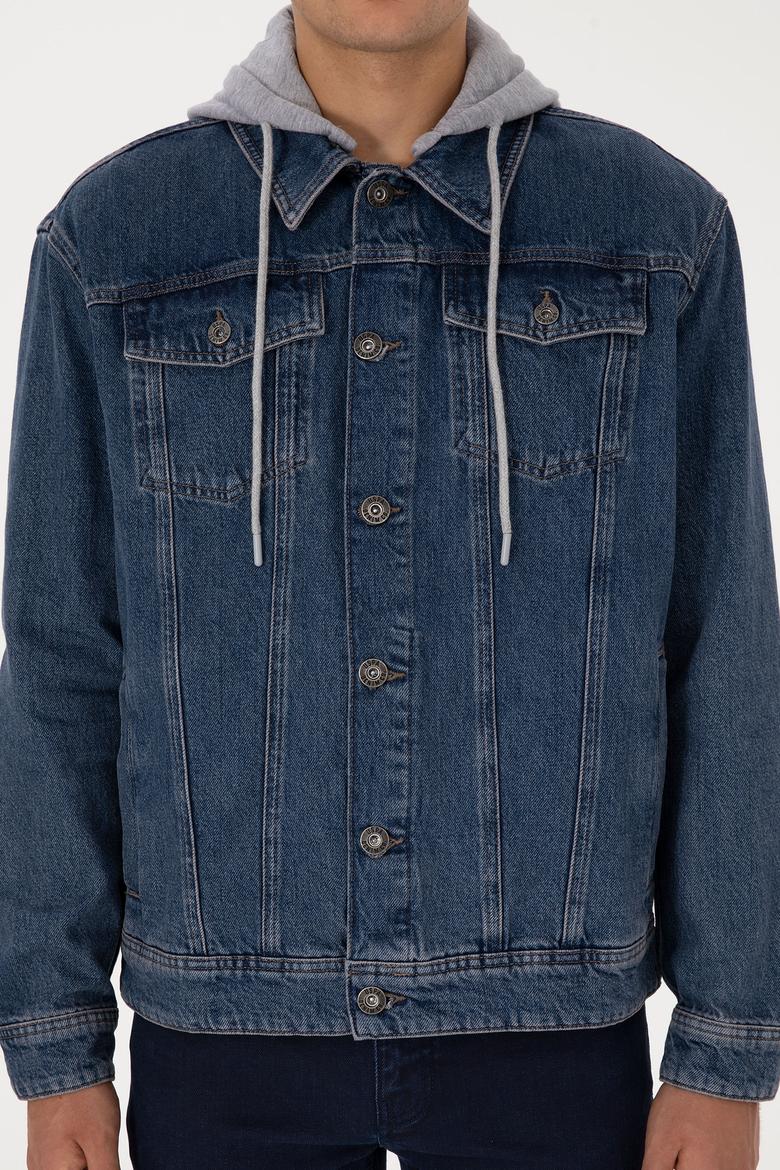 Erkek Koyu Mavi Jean Gömlek - 50308352014