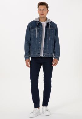 Erkek Koyu Mavi Jean Gömlek - 50308352014