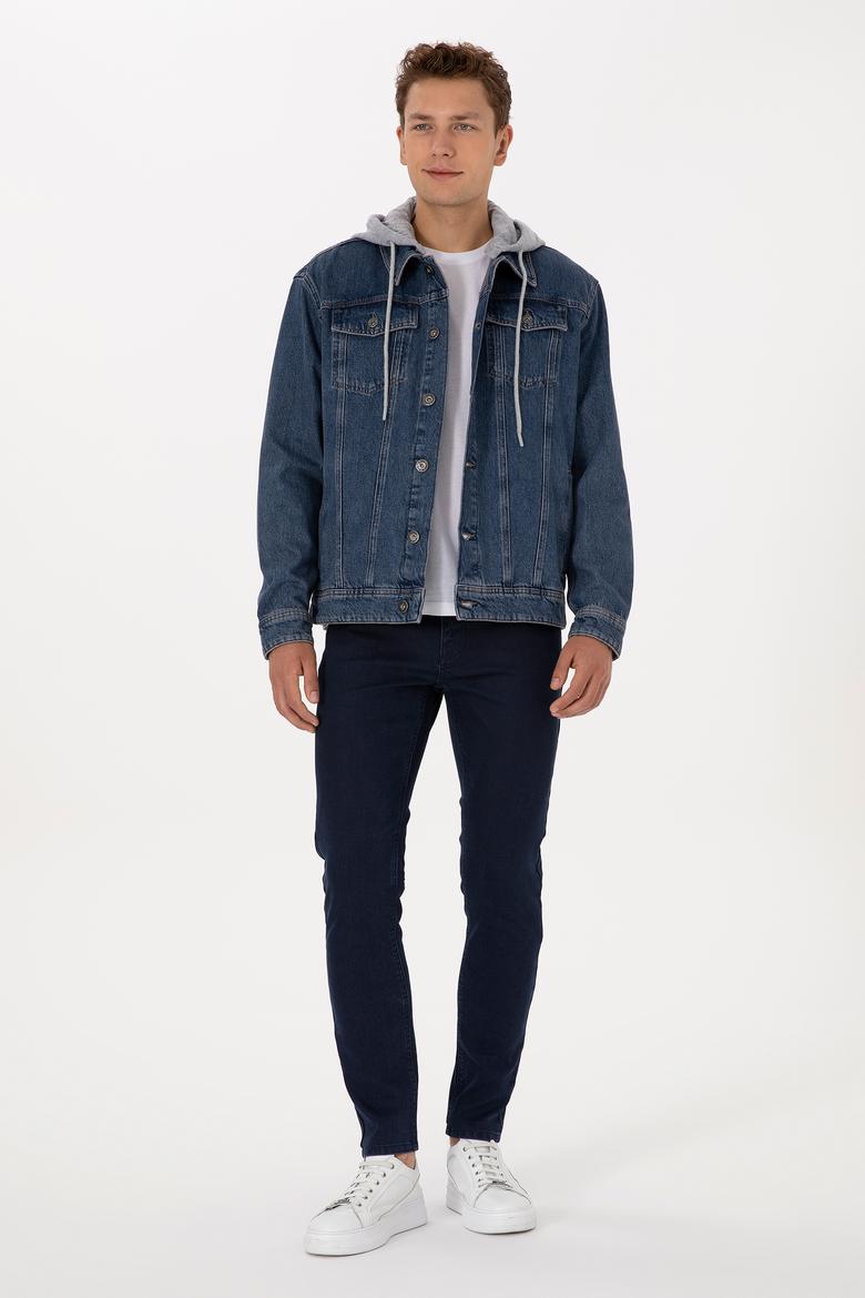 Erkek Koyu Mavi Jean Gömlek - 50308352014