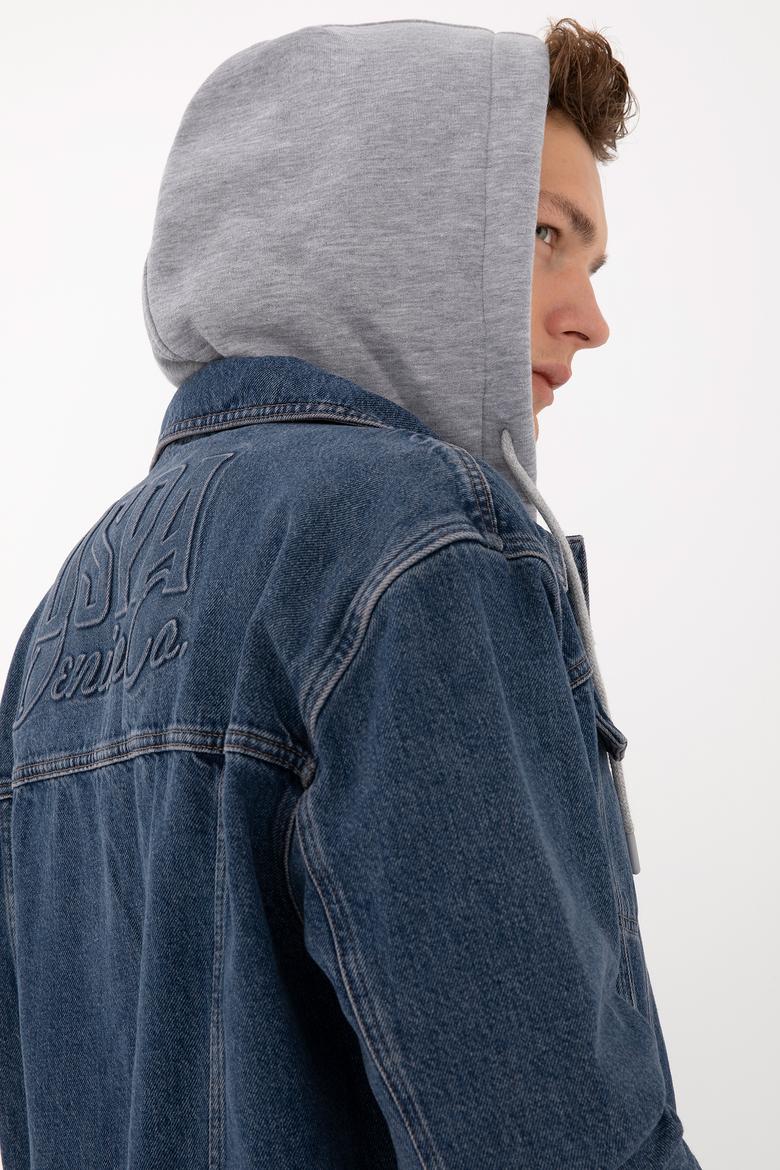 Erkek Koyu Mavi Jean Gömlek - 50308352014