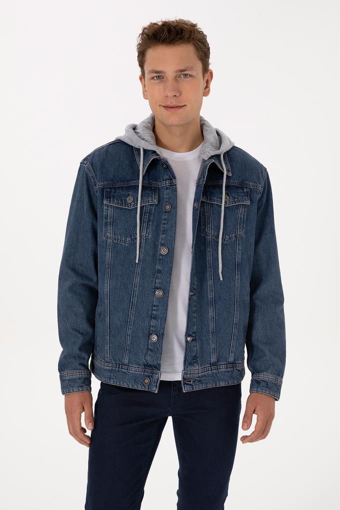 Erkek Koyu Mavi Jean Gömlek