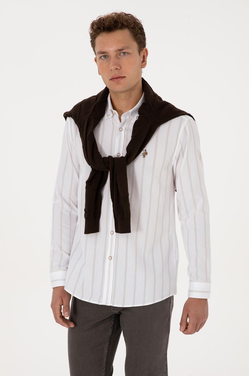 Erkek Taş Uzun Kollu Gömlek