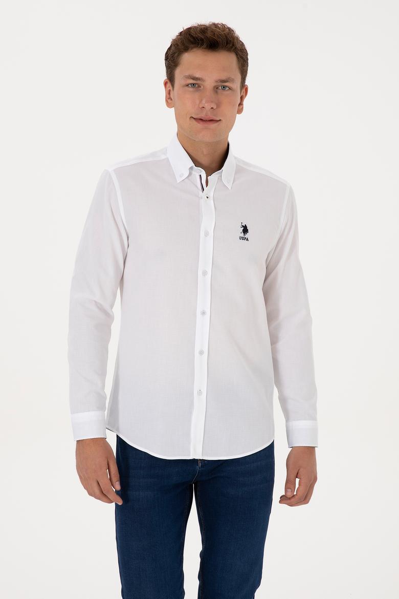 Erkek Beyaz Uzun Kollu Gömlek
