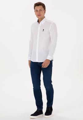 Erkek Beyaz Uzun Kollu Gömlek - 50308524035