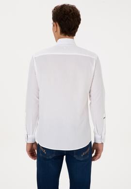 Erkek Beyaz Uzun Kollu Gömlek - 50308524035