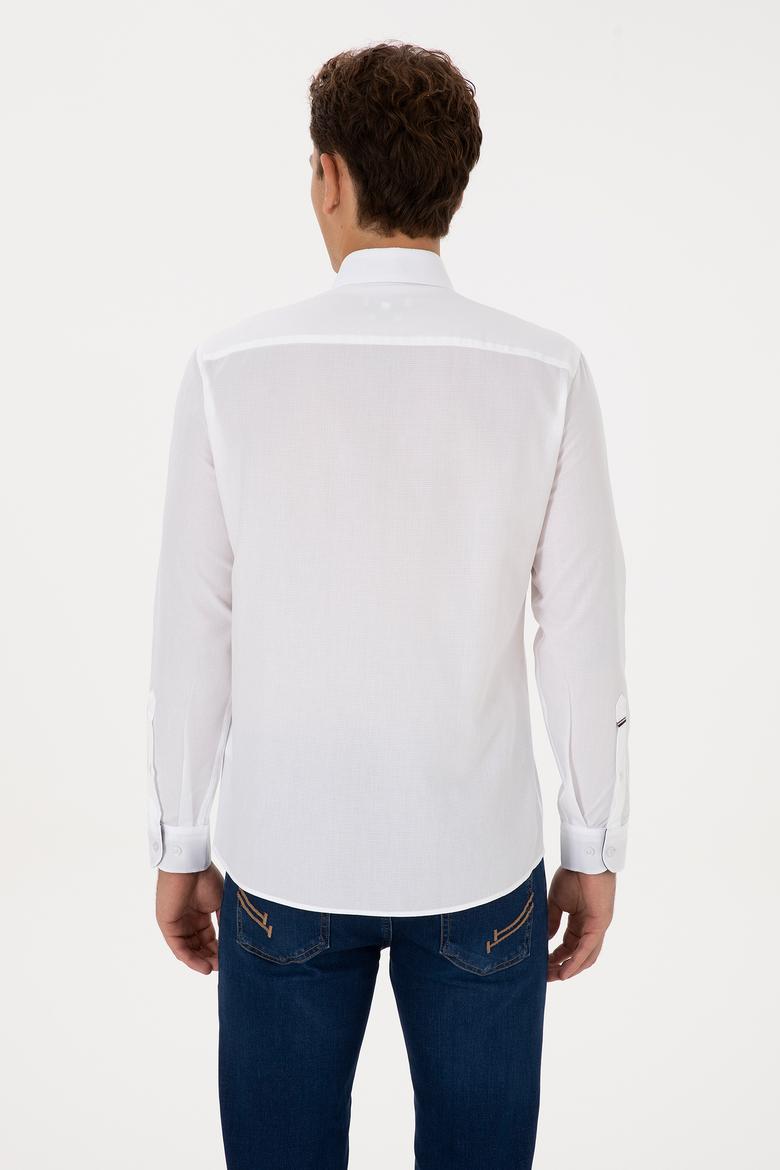 Erkek Beyaz Uzun Kollu Gömlek - 50308524035