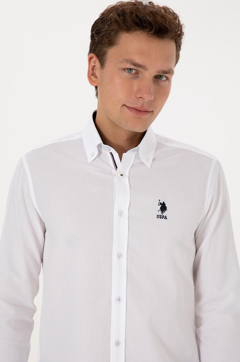 Erkek Beyaz Uzun Kollu Gömlek