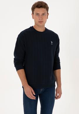 Erkek Comfort Fit Bisiklet Yaka Lacivert Sweatshirt - 50317050001