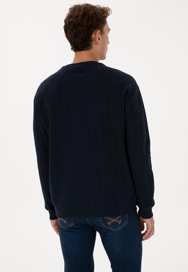 Erkek Comfort Fit Bisiklet Yaka Lacivert Sweatshirt - 50317050001