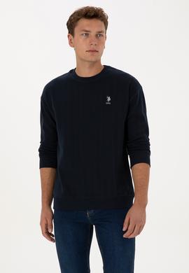 Erkek Comfort Fit Bisiklet Yaka Lacivert Sweatshirt - 50317050001