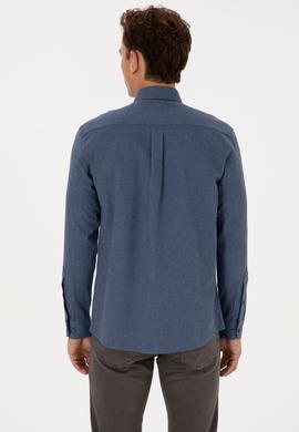 Erkek Açık Lacivert Uzun Kollu Gömlek - 50308584012