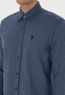 Erkek Açık Lacivert Uzun Kollu Gömlek - 50308584012