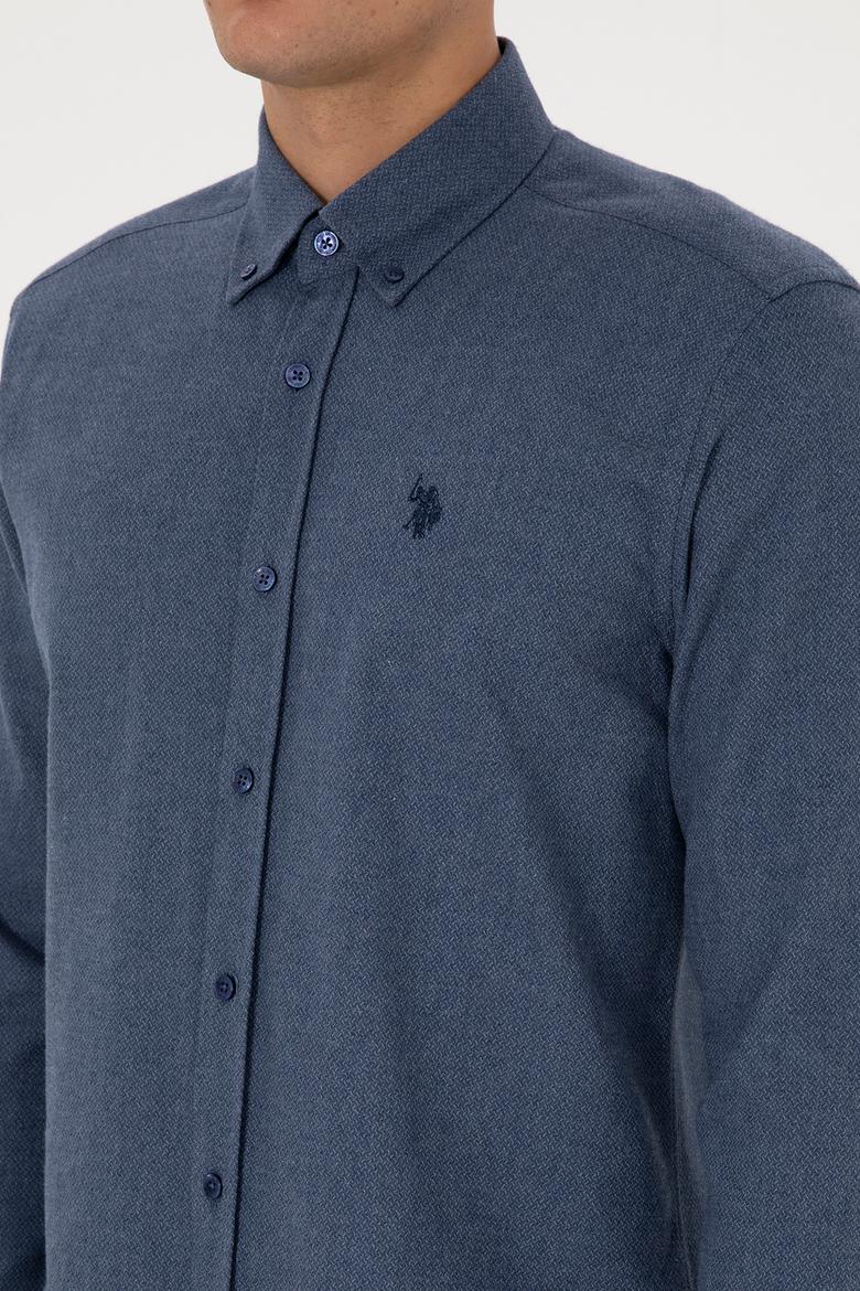 Erkek Açık Lacivert Uzun Kollu Gömlek - 50308584012