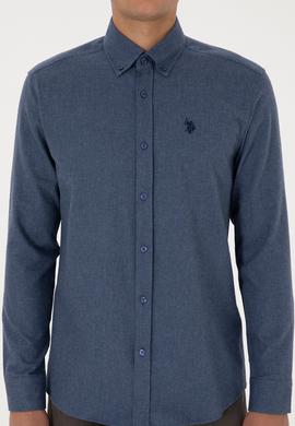 Erkek Açık Lacivert Uzun Kollu Gömlek - 50308584012