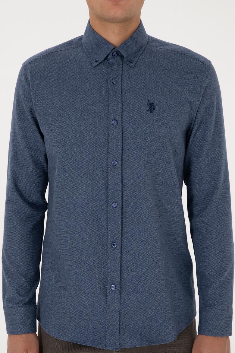 Erkek Açık Lacivert Uzun Kollu Gömlek - 50308584012