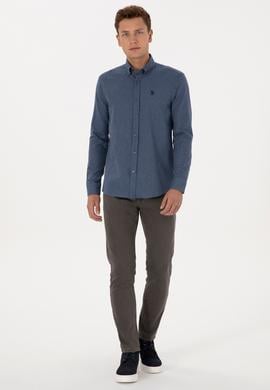 Erkek Açık Lacivert Uzun Kollu Gömlek - 50308584012