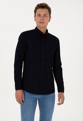 Erkek Lacivert Uzun Kollu Gömlek - 50308611014