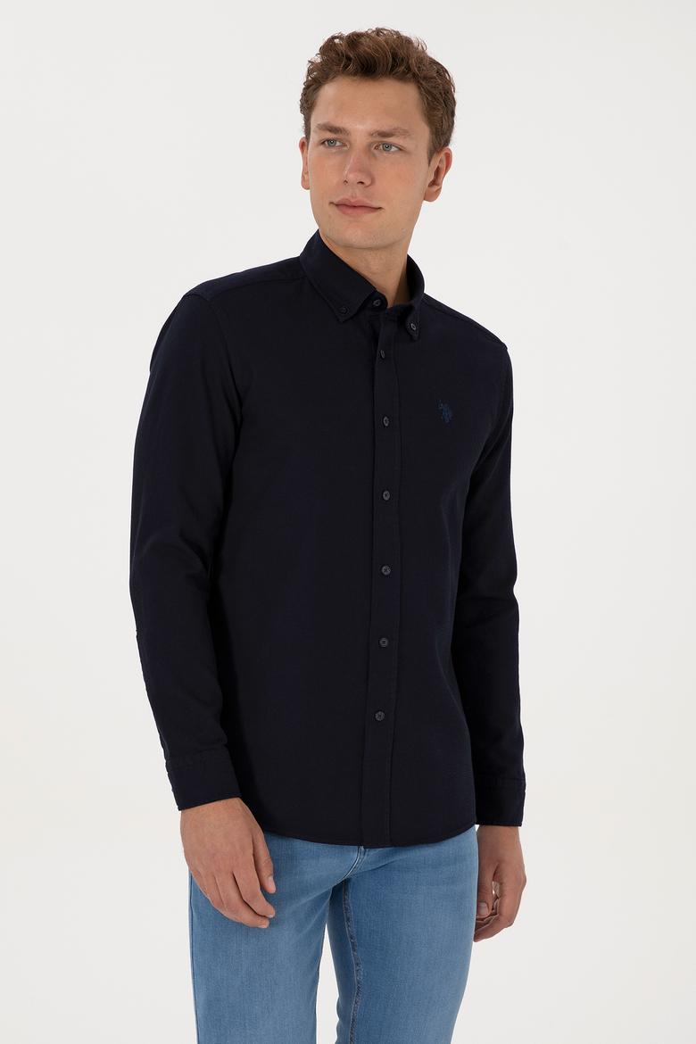 Erkek Lacivert Uzun Kollu Gömlek - 50308611014