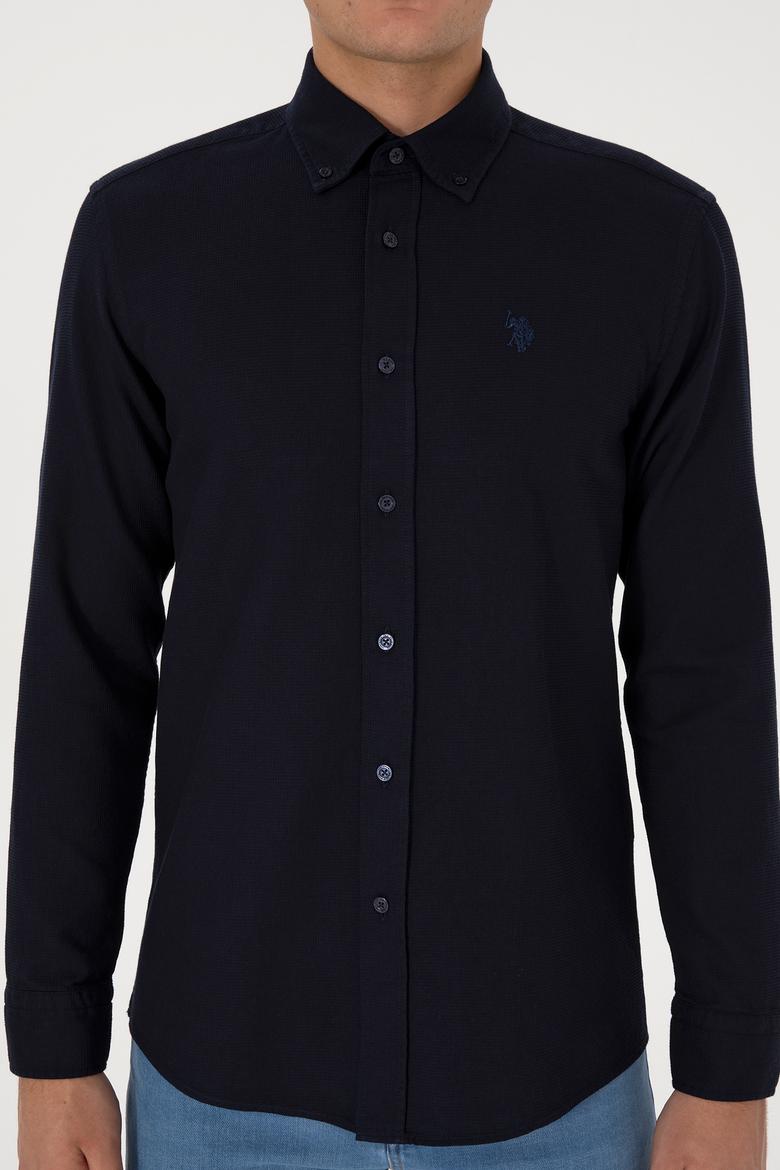 Erkek Lacivert Uzun Kollu Gömlek - 50308611014