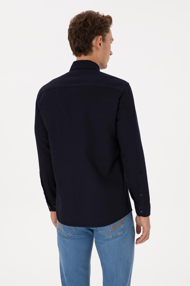 Erkek Lacivert Uzun Kollu Gömlek - 50308611014