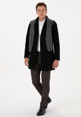 Erkek Siyah Kaşe Kaban - 50311635029