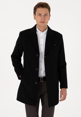 Erkek Siyah Kaşe Kaban - 50311635029
