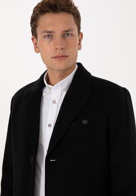 Erkek Siyah Kaşe Kaban - 50311635029