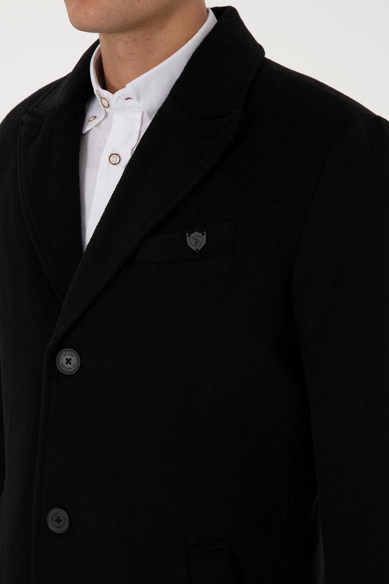 Erkek Siyah Kaşe Kaban - 50311635029