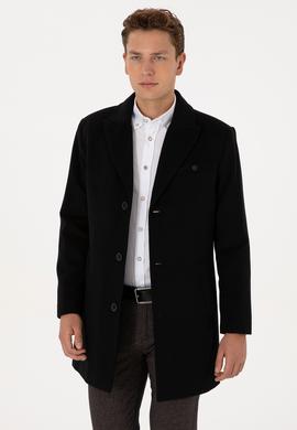 Erkek Siyah Kaşe Kaban - 50311635029