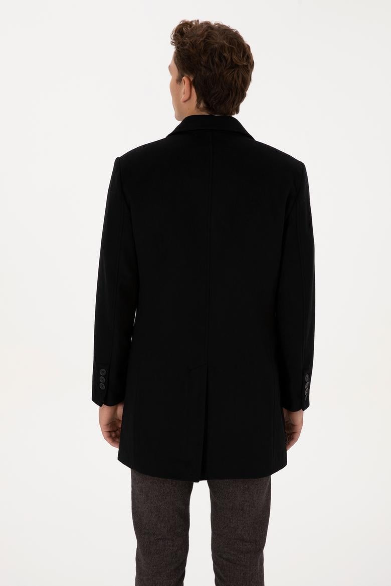 Erkek Siyah Kaşe Kaban - 50311635029