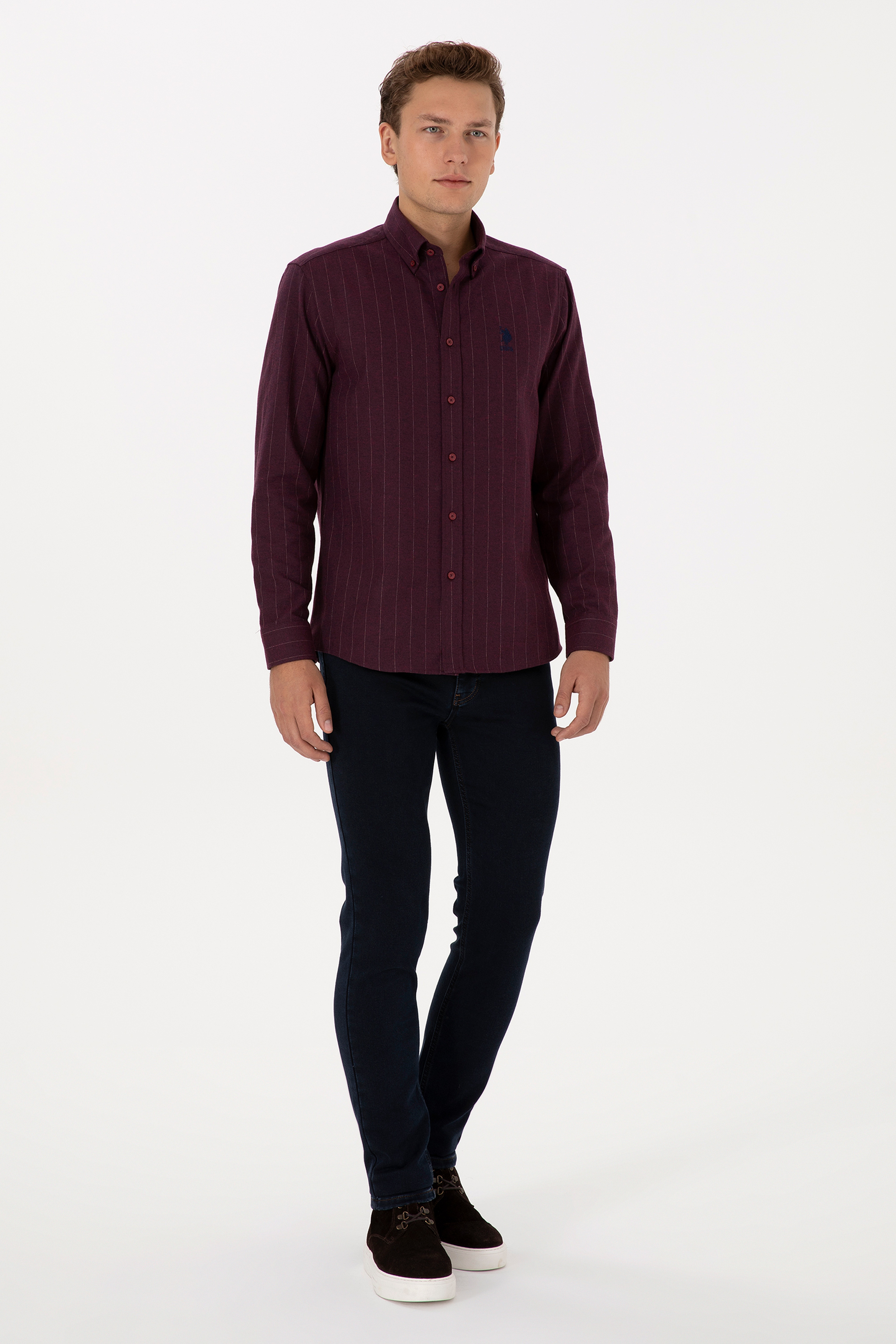 Erkek Koyu Mavi Slim Fit Jean Pantolon - Image 1