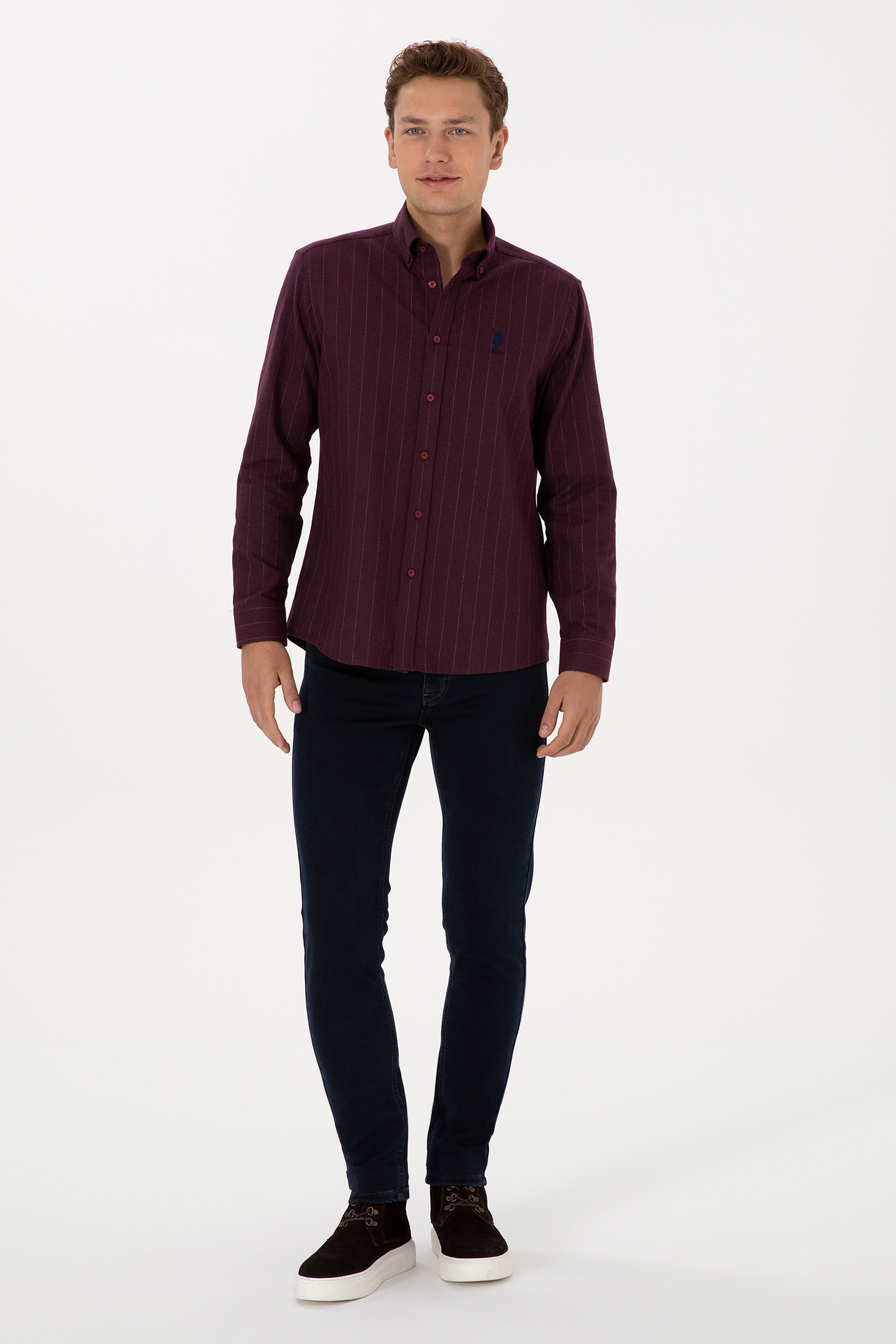 Erkek Koyu Mavi Slim Fit Jean Pantolon - Image 3