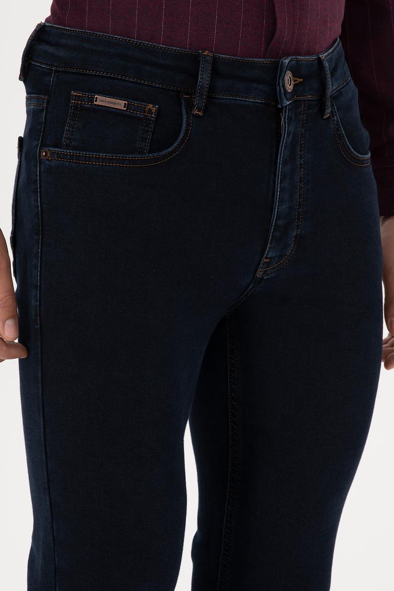 Erkek Koyu Mavi Slim Fit Jean Pantolon - 50308363122