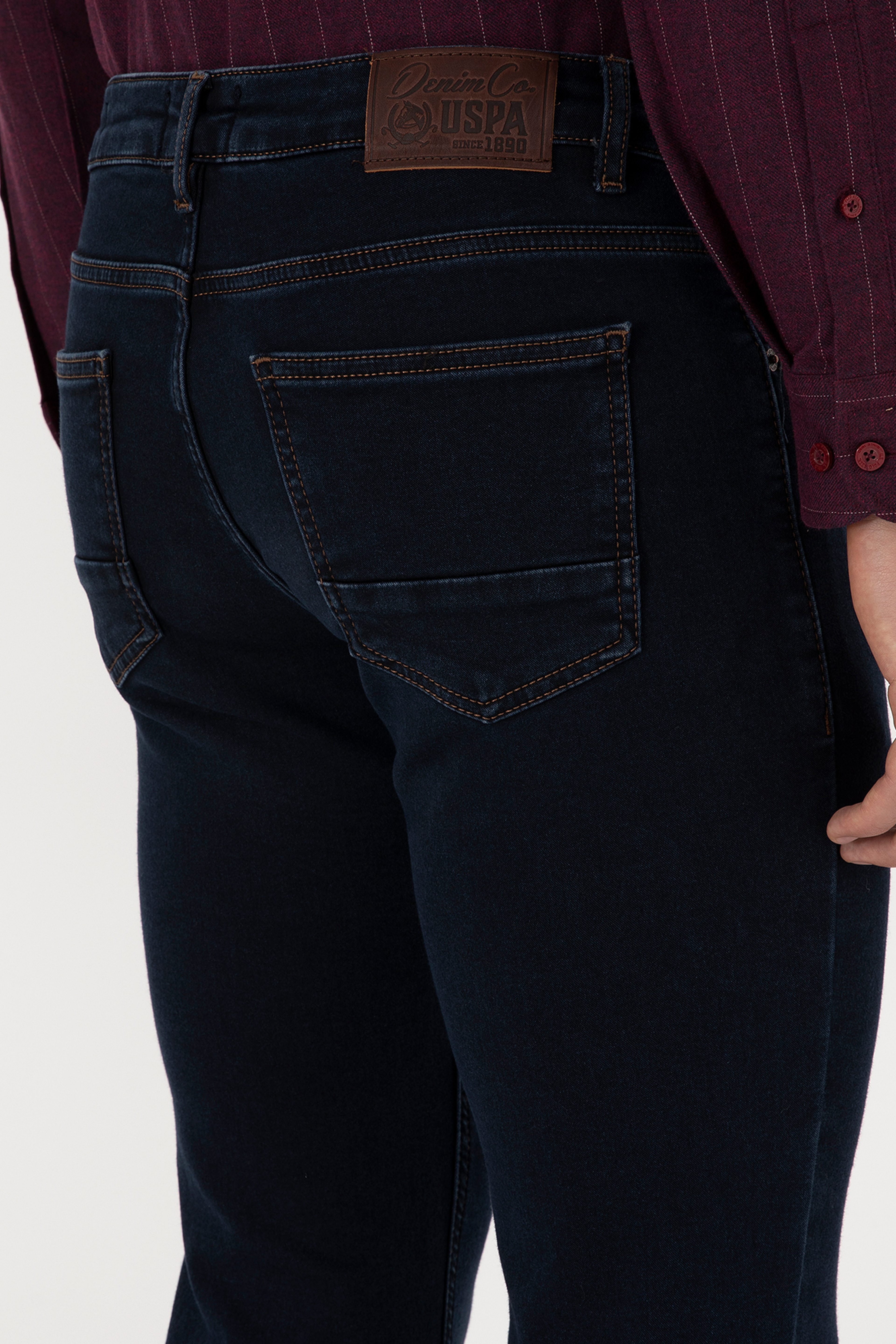 Erkek Koyu Mavi Slim Fit Jean Pantolon - Image 6