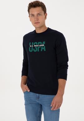Erkek Regular Fit Bisiklet Yaka Lacivert Sweatshirt - 50308149007