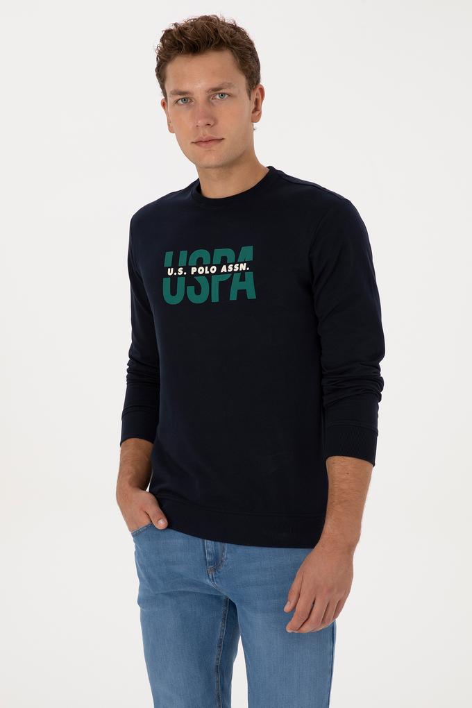 Erkek Regular Fit Bisiklet Yaka Lacivert Sweatshirt