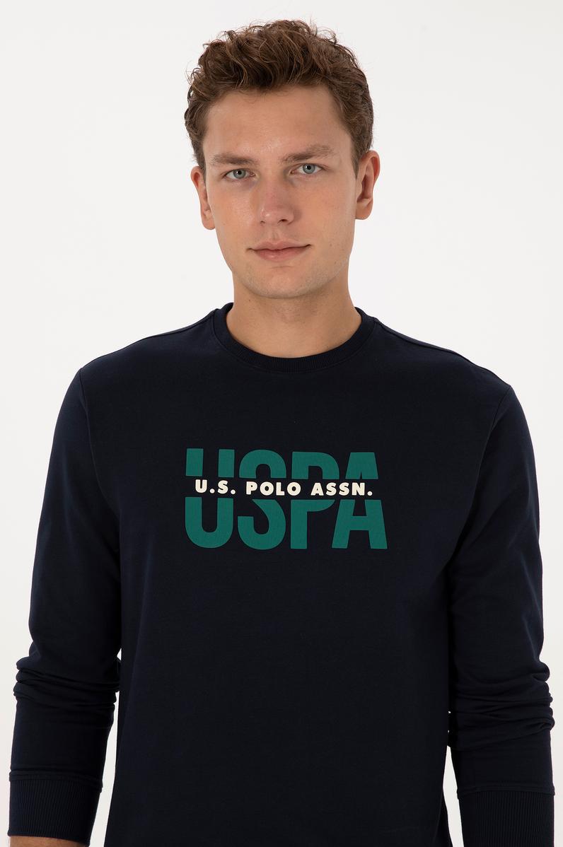 Erkek Regular Fit Bisiklet Yaka Lacivert Sweatshirt