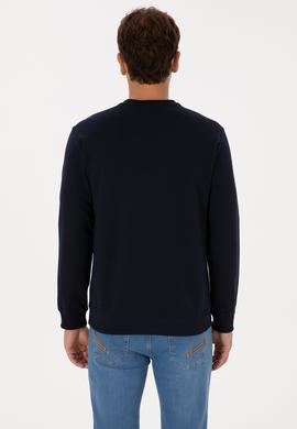 Erkek Regular Fit Bisiklet Yaka Lacivert Sweatshirt - 50308149007