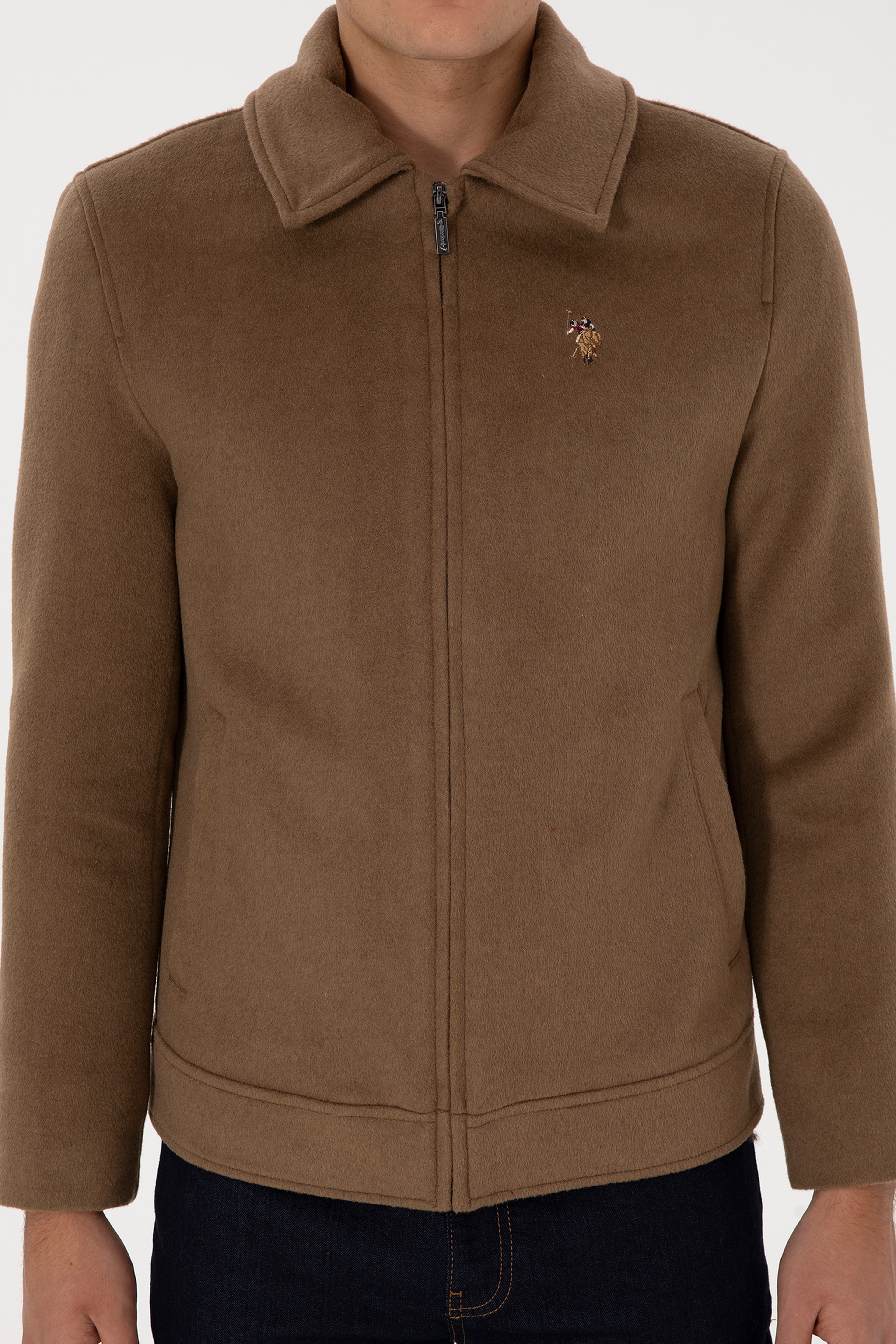 Erkek Camel Kaşe Mont