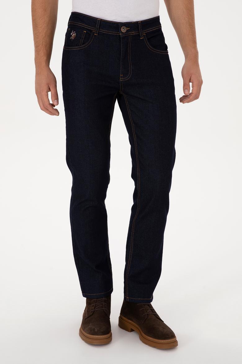 Erkek Koyu Mavi Straight Fit Jean Pantolon - 50310278131
